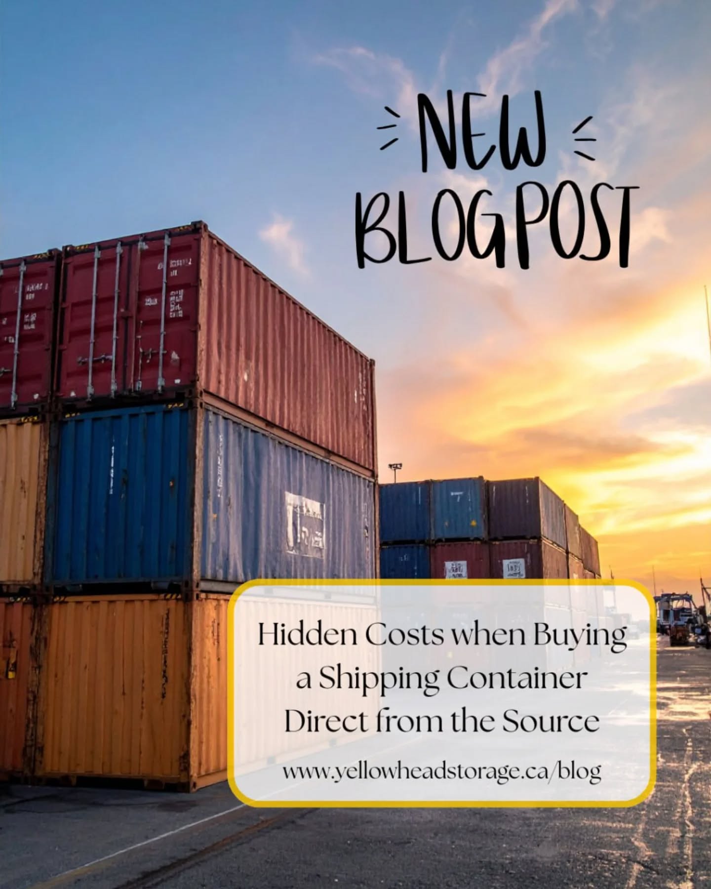 You might wonder, “Why buy a shipping container from a reliable local business when I can buy from an overseas supplier?” We’ve got those answers for you! 

Some hidden costs you may not think about include:
•  Import fees & customs brokerage costs
•  International Currency Exchange
•  Delivery & Transport fees from out of country 
•  Repair costs & condition issues 

Read more into it on our Blog at www.yellowheadstorage.ca/blog 

And when you are ready to purchase a shipping container, come speak with our sales team and handpick your container with the experts! 

#storagesolutions #storageexperts #blogpost #yegstorage #edmontonliving