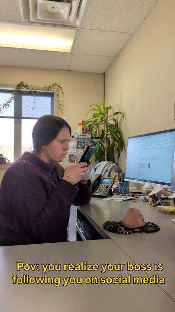 When you realize your boss follows you on social media 😳 

Work is my happy place 💛💛 

#workinghard #lovemyjob #yegstorage #followme #fyp