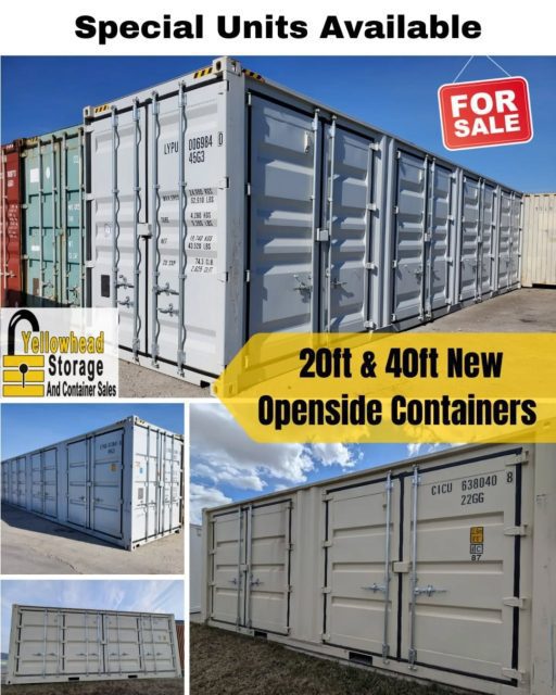 Looking for a storage solution with easy access? 

Look no further! We’ve got 20ft and 40ft shipping containers with doors on the end AND side! 

These containers make accessing your items so much easier. No more crawling over everything to get to the back or having to pull everything out just for that 1 item.
Storing larger items, equipment or outside toys and tools are the perfect match for these side door sea cans. 

Stop by our facility to see them in person and pick the one to match your storage needs. In person viewings available weekdays between 9:00am and 4:00pm or by appointment 

☎️ 780-454-9242
📱 780-616-8906
📧 Sales@yellowheadstorage.ca 
🌐 www.yellowheadstorage.ca 

#shippingcontainer #storagesolutions #yeg #specialoffer  #fyp