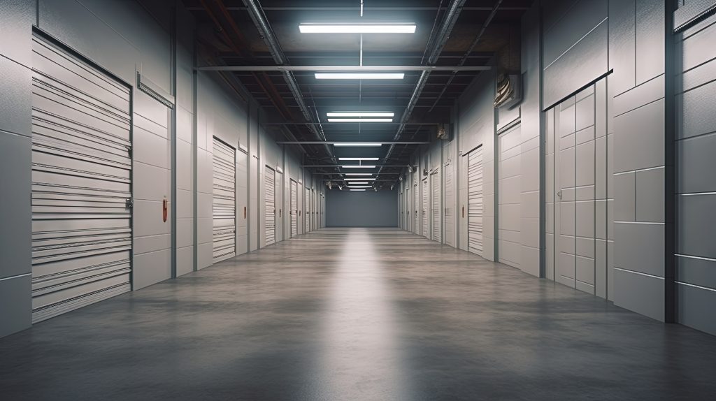 How do I properly prepare items for storage in the rental container?